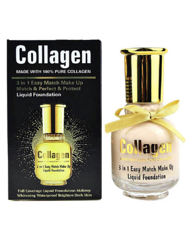 Рідка основа під макіяж Wokali Collagen Easy Match Makeup Liquid Foundation 3 в 1 HF2006 65 мл