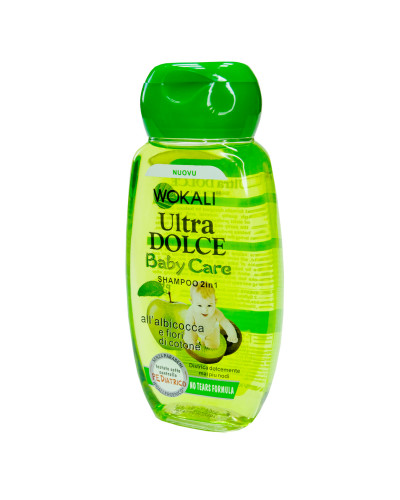 Дитячий шампунь Wokali Ultra Dolce Shampoo Baby Care яблуко і ківі 2в1 WKL188 220 мл