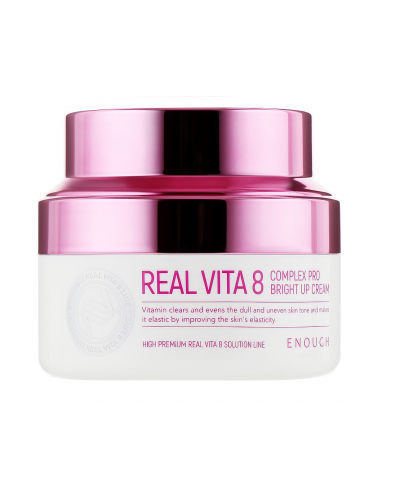 Крем для обличчя Enough Real Vita 8 Complex Bright Up Cream поживний з вітамінами 50 мл