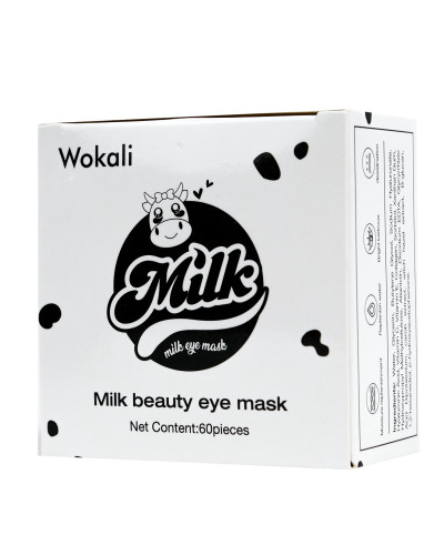 Омолоджують гідрогелеві патчі під очі Wokali Milk Eye Mask 60 шт