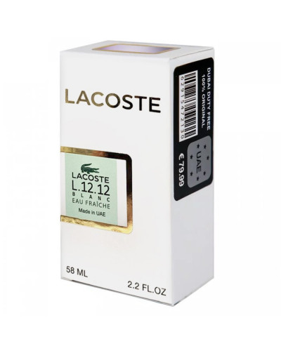 Lacoste L.12.12 Blanc Eau Fraiche Perfume Newly чоловічий 58 мл