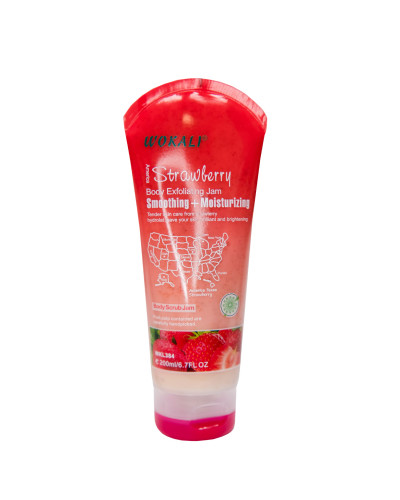 Скраб для тіла Wokali Strawberry Body Scrub Jam c екстрактом полуниці WKL384 200 мл