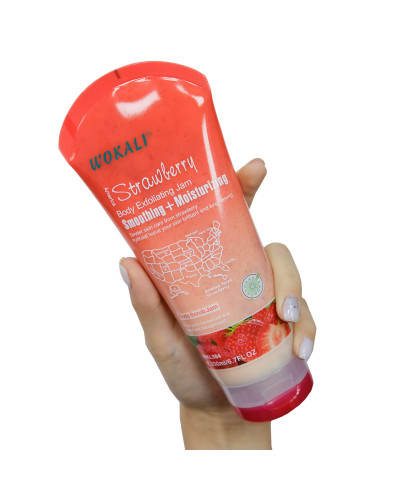 Скраб для тіла Wokali Strawberry Body Scrub Jam c екстрактом полуниці WKL384 200 мл