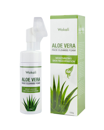 Пінка-мус для вмивання Wokali Aloe Vera Face Cleanse Foam з екстрактом алое вера 150 мл