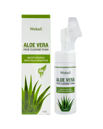 Пінка-мус для вмивання Wokali Aloe Vera Face Cleanse Foam з екстрактом алое вера 150 мл