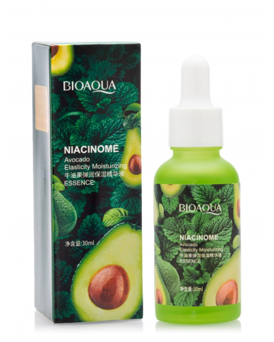 Поживна сироватка для обличчя BIOAQUA Niacinome Avocado Elasticity Moisturizing Essence з авокадо і пептидами 30 мл