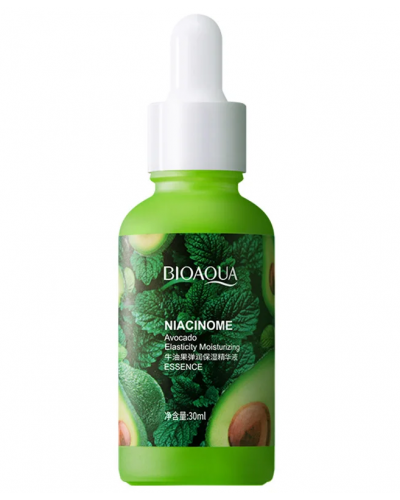 Поживна сироватка для обличчя BIOAQUA Niacinome Avocado Elasticity Moisturizing Essence з авокадо і пептидами 30 мл