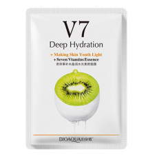 Тканинна вітамінна маска для обличчя BIOAQUA V7 Deep Hydration Ківі