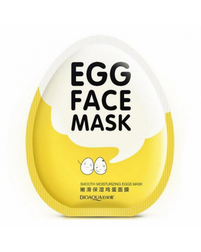 Тканинна маска для обличчя BIOAQUA Egg Face Mask з екстрактом яєчного жовтка 30 г