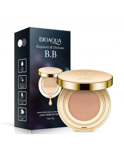 Кушон BIOAQUA Exquisite & Delicate BB Cushion Cream SPF 50 15 г + 15 г №1