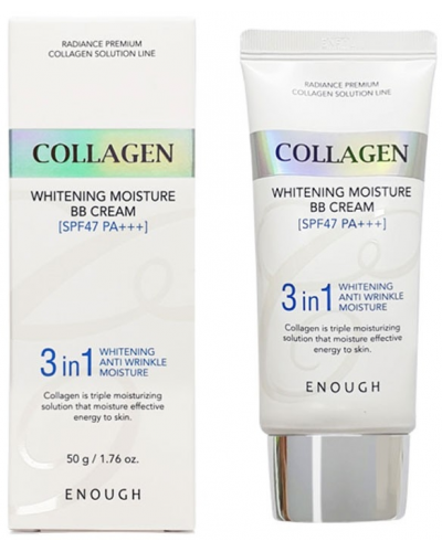 Тональний крем Enough Collagen 3 в 1 Whitening Moisture BB Cream SPF47 PA +++