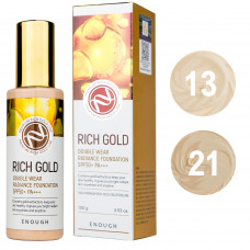 Тональный крем Enough Rich Gold Double Wear Radiance Foundation SPF50+ PA+++ ПАЛИТРА 