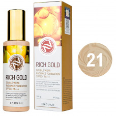 Тональный крем Enough Rich Gold Double Wear Radiance Foundation SPF50+ PA+++ №21